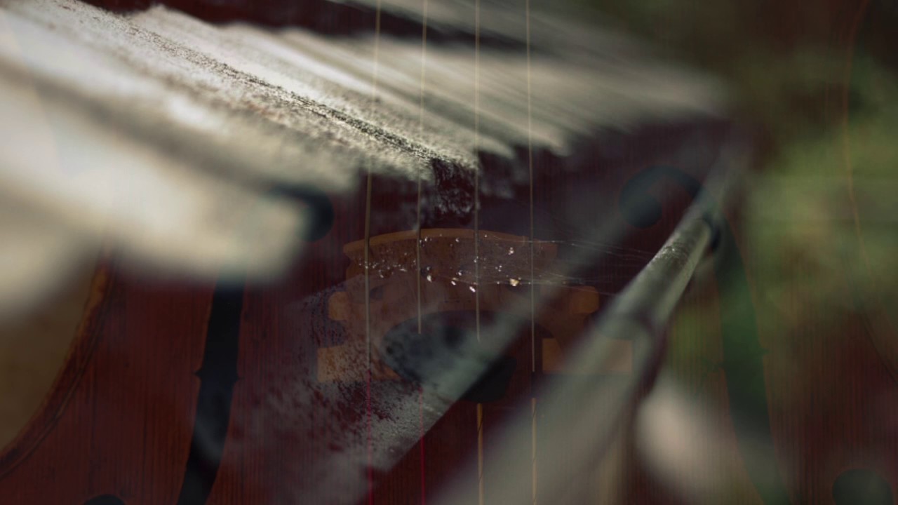 Cello - with Rain on a Tin Roof ambiance.  Music for relaxation