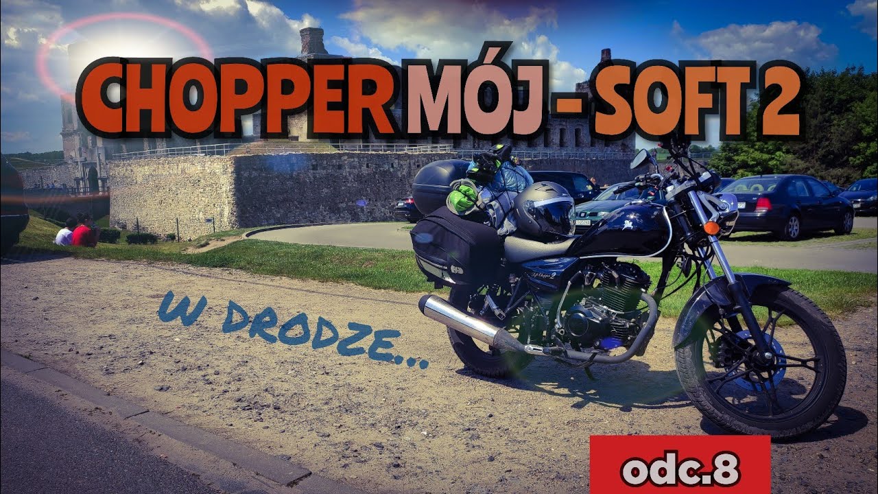 Chopper mój - Romet Soft 2 odc.8 W drodze - Świętokrzyskie motocykl 125 w Polskę. motocykle 125