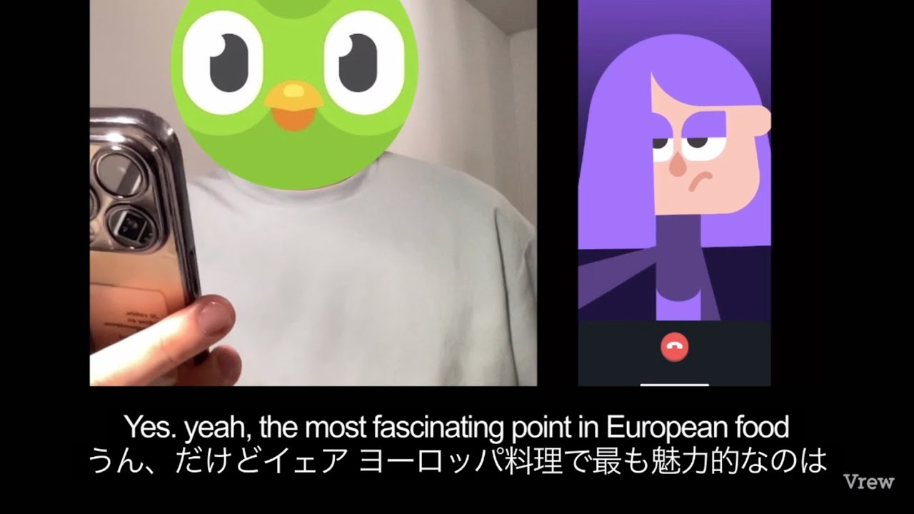 Duolingo MAXでAI英会話！人と話さなくても英会話ができる！リリーと最近はよくヨーロッパ料理の話をしています🇨🇿🐮🎶✨