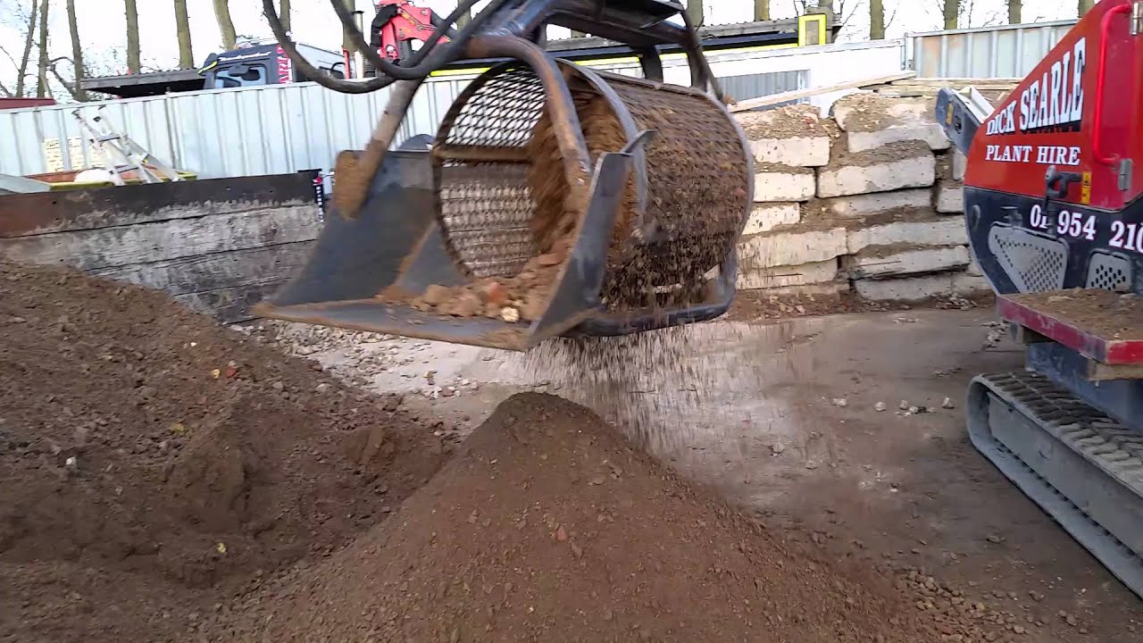 SOIL SCREENER TROMMEL DIGGER MOUNTED SKIPS GRAB LORRY JCB CONCRETE CRUSHER
