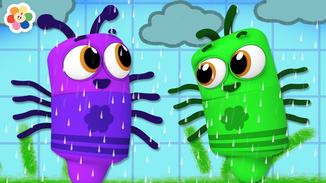 Itsy Bitsy Spider - Rhyme Time with Magic Crayons | Popular Nursery Rhymes by BabyFirst