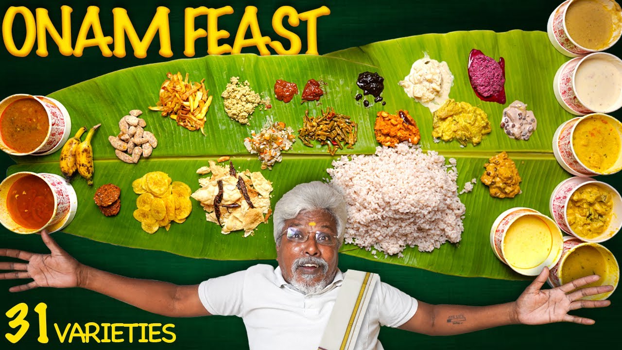 DAD Tries ONAM SPECIAL VIRUNTHU 😋| Unboxing 31 Varities Onasadya! 😮