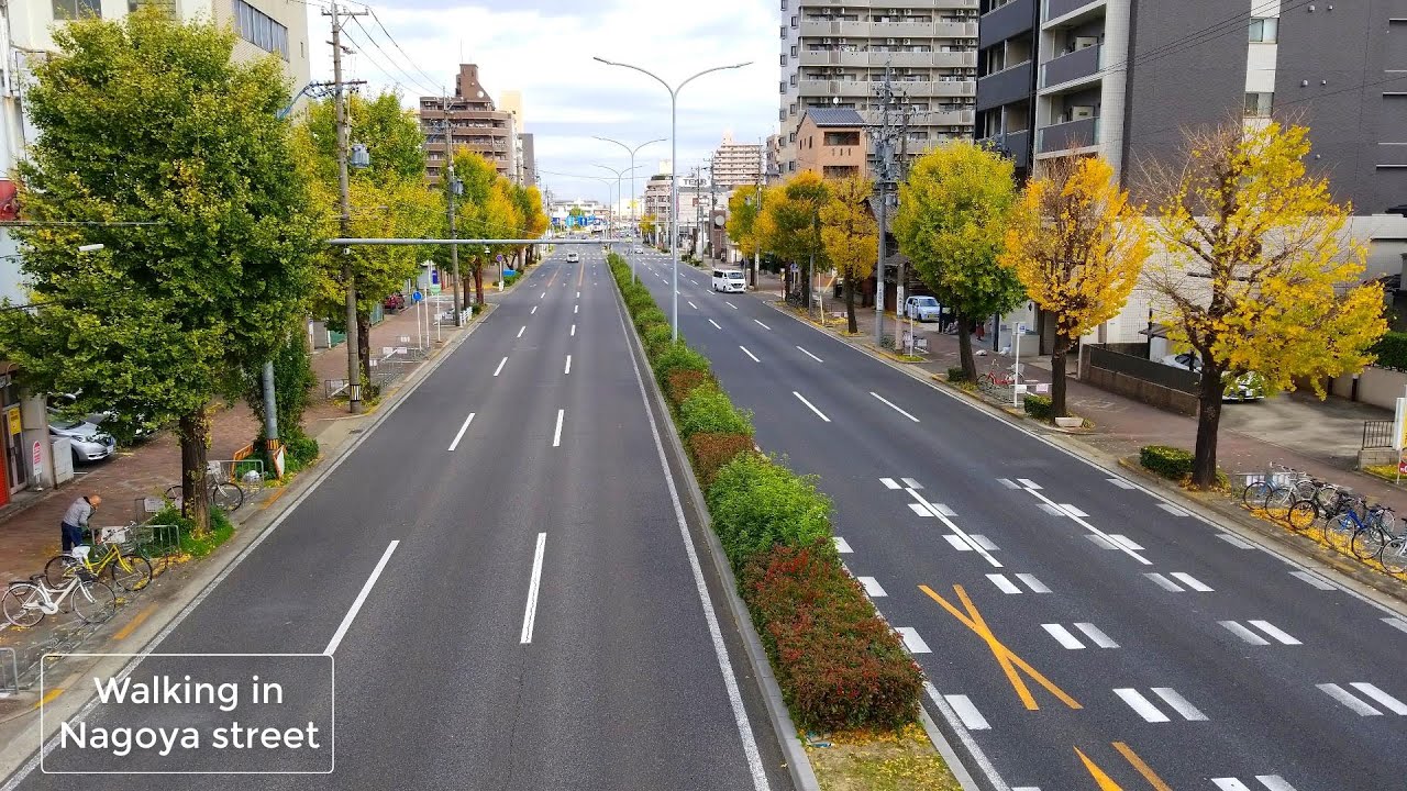 Walking in Nagoya Street - Japan Autumn Leaves- JV GO