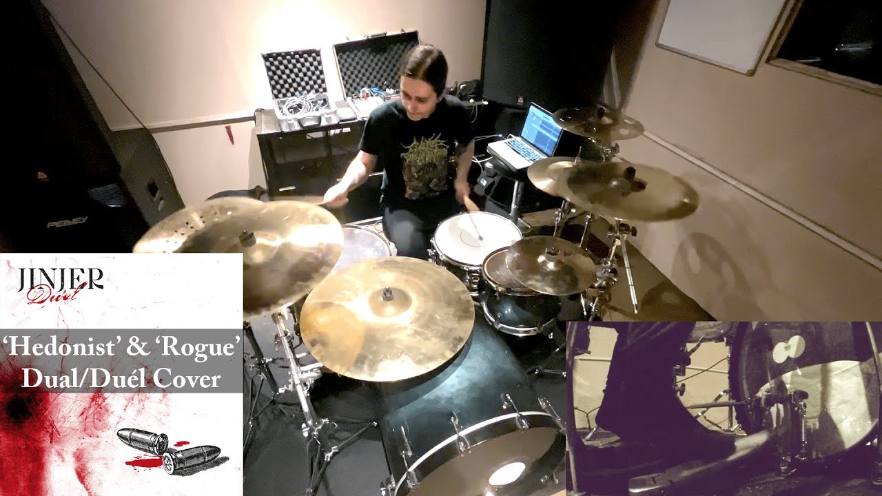 'Hedonist' & 'Rogue' by Jinjer ('Duél' Drum Cover) [4K/60fps]