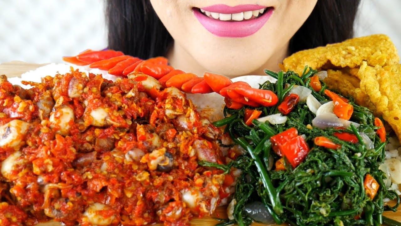 ASMR SAMBEL CUMI, TUMIS PAKIS, TEMPE GORENG | ASMR MUKBANG INFONESIA
