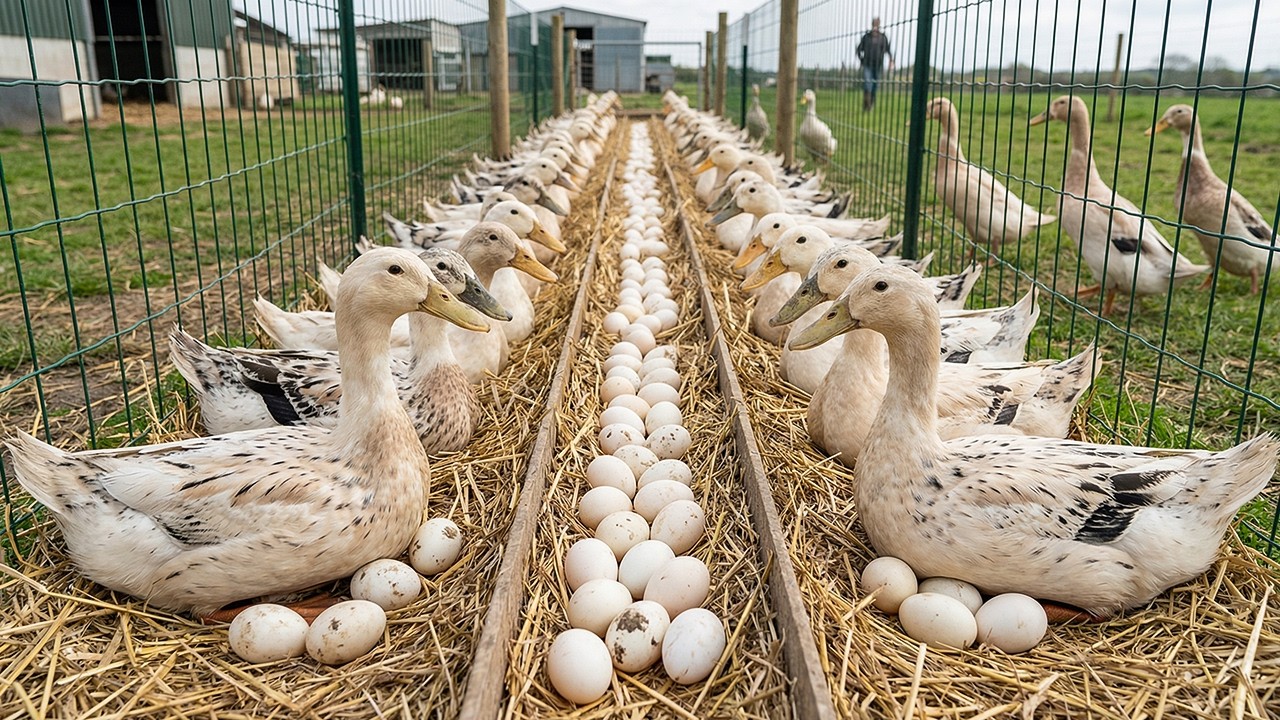 Raising Ducks For Eggs And Meat - Duck Farming Business - Egg Harvest