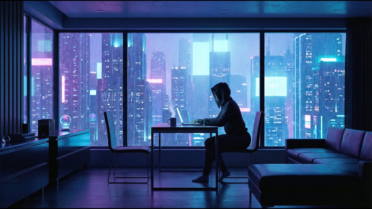 Late Night Cyberpunk Lofi for Focus & Work