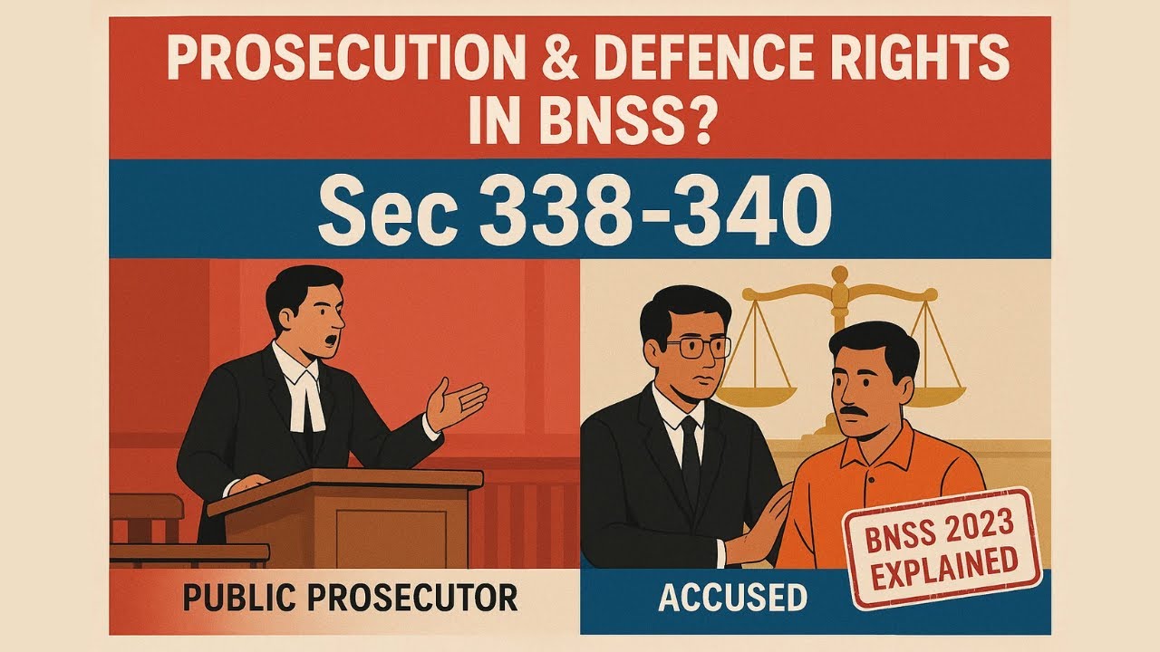 BNSS Sections 338-340 Explained | Public Prosecutor & Right to Defence | Criminal Law