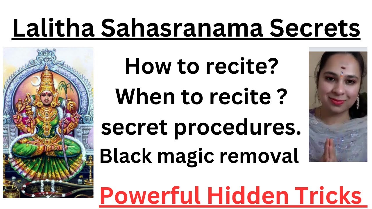 Hidden tricks of Lalitha sahasranama | healing |  manifestation | blackmagic removal | lakshmmi