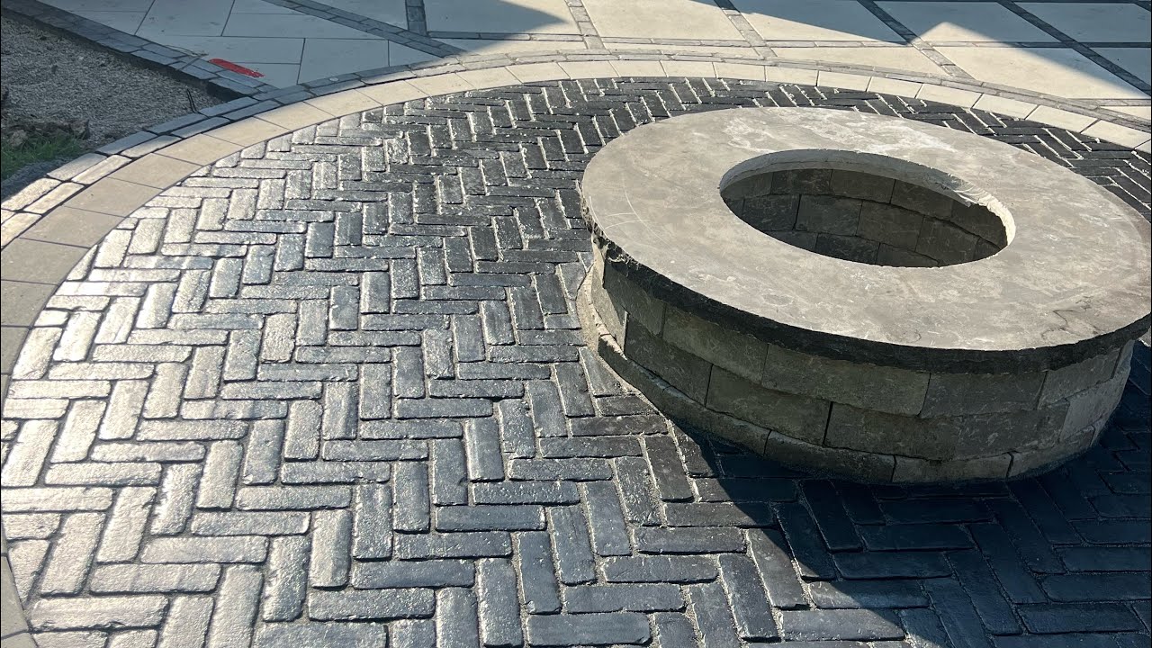 How we made this incredible custom NST Stone circle firepit coping on site!