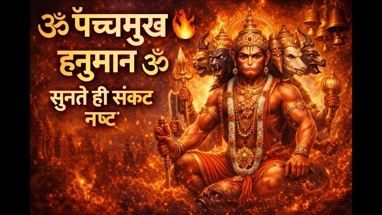 ॐ पञ्चमुख हनुमान मंत्र | शक्तिशाली जाप | हर संकट नाशक | Powerful Panchmukhi Hanuman Mantra #mantra