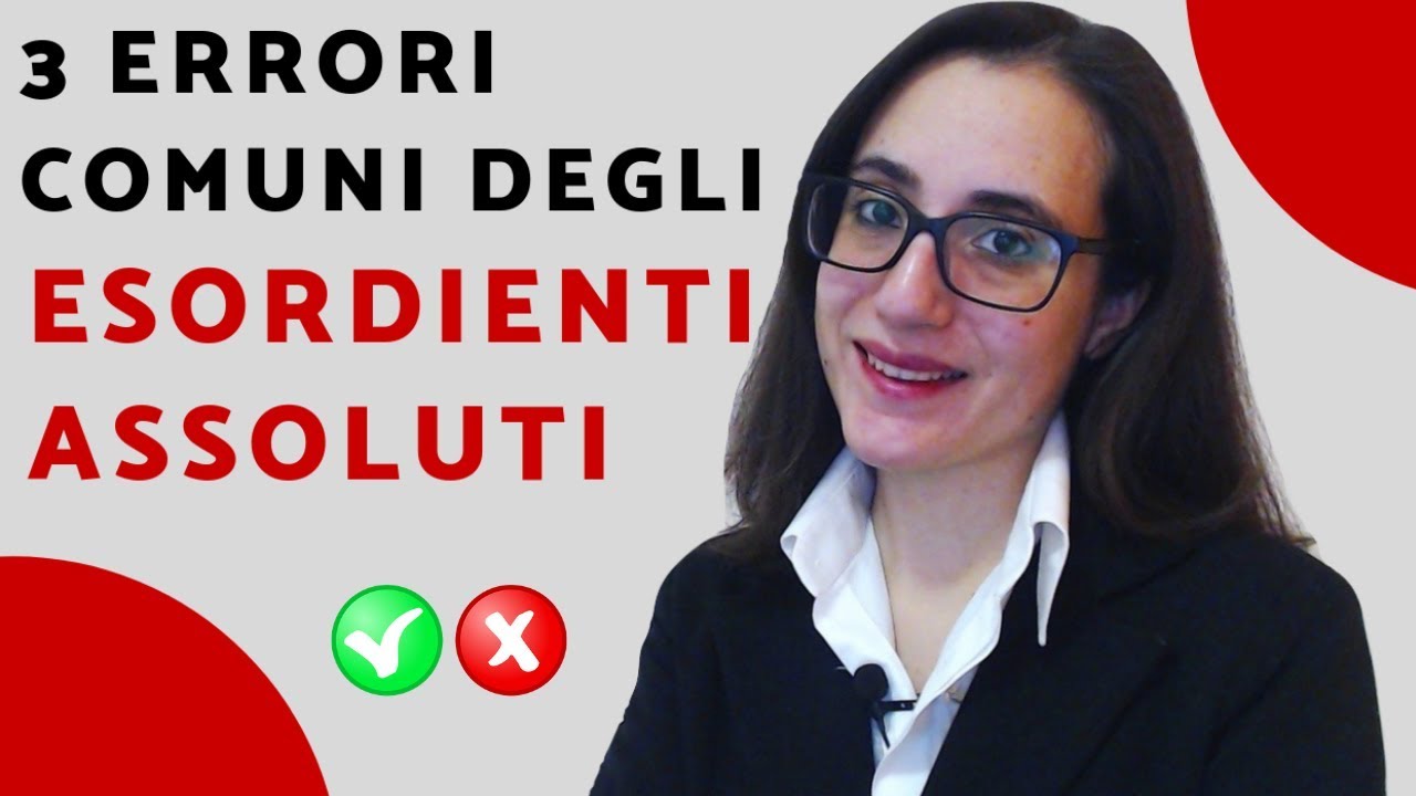 3 errori comuni degli esordienti assoluti