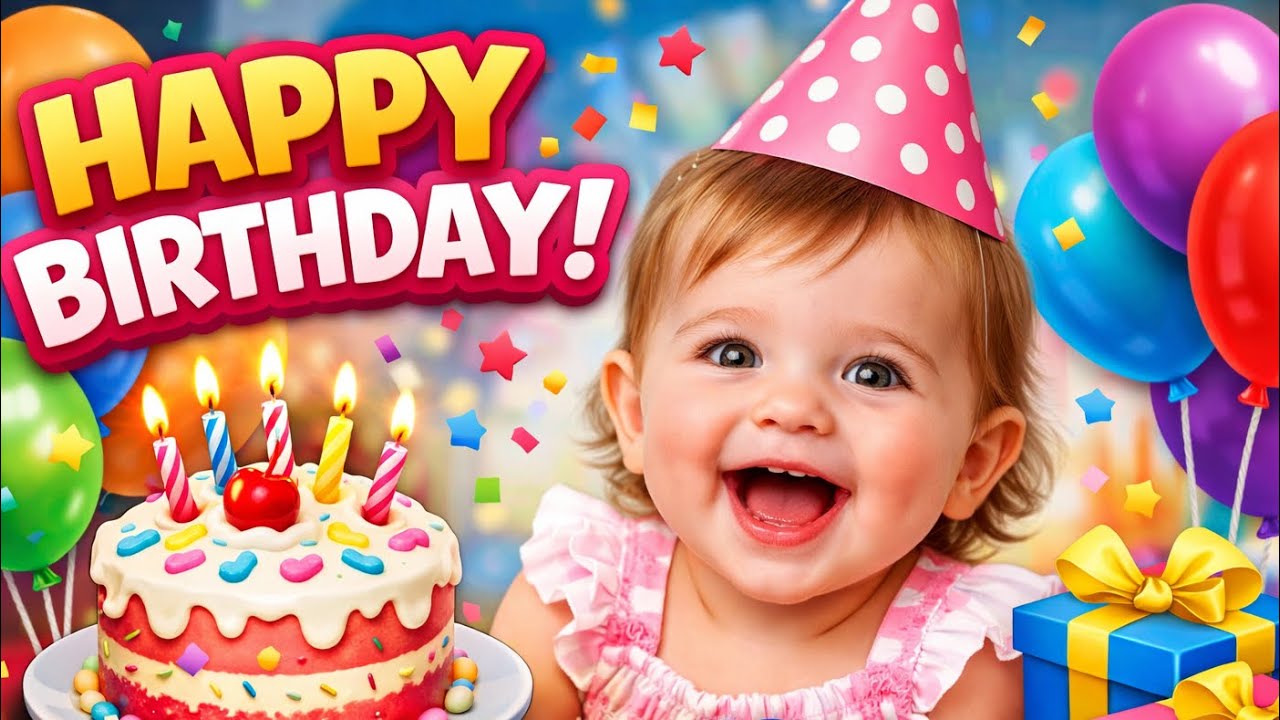 Happy Birthday Song for Kids 🎉🎂 | Cute Baby Birthday Dance 👶🎶