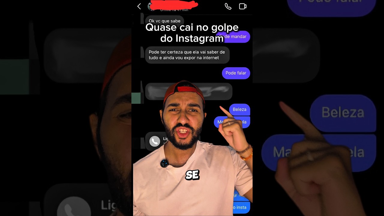 Quase cai no golpe do Instagram.