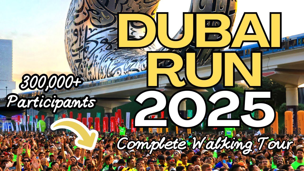 Dubai Run 2025 Walking Tour | 300,000+ Runners on Sheikh Zayed Road #dubairun2025