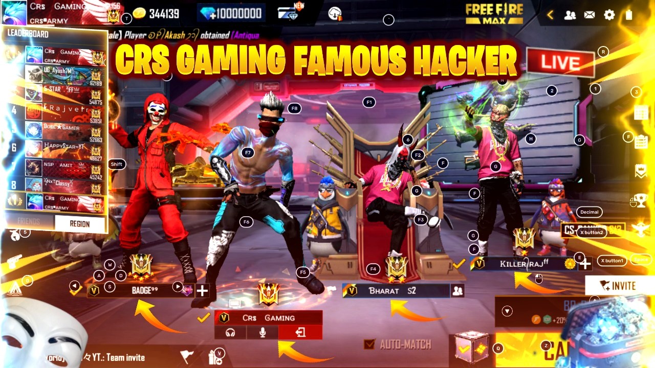 Ajao Kuch time pase kare 😂✌️ #freefirelive Subscriber ka sth Moj Masti 💥