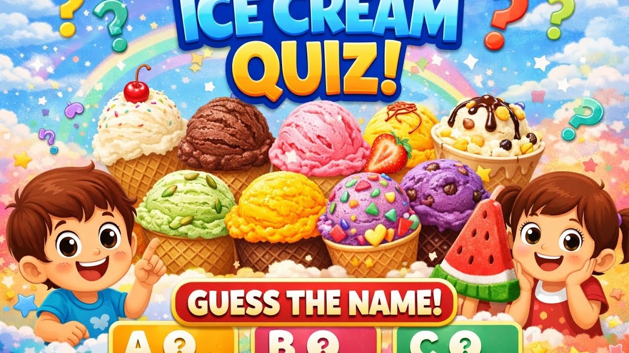 Ice Cream Quiz for Kids 🍦 | Guess the Ice Cream Name | Fun Kids Quiz