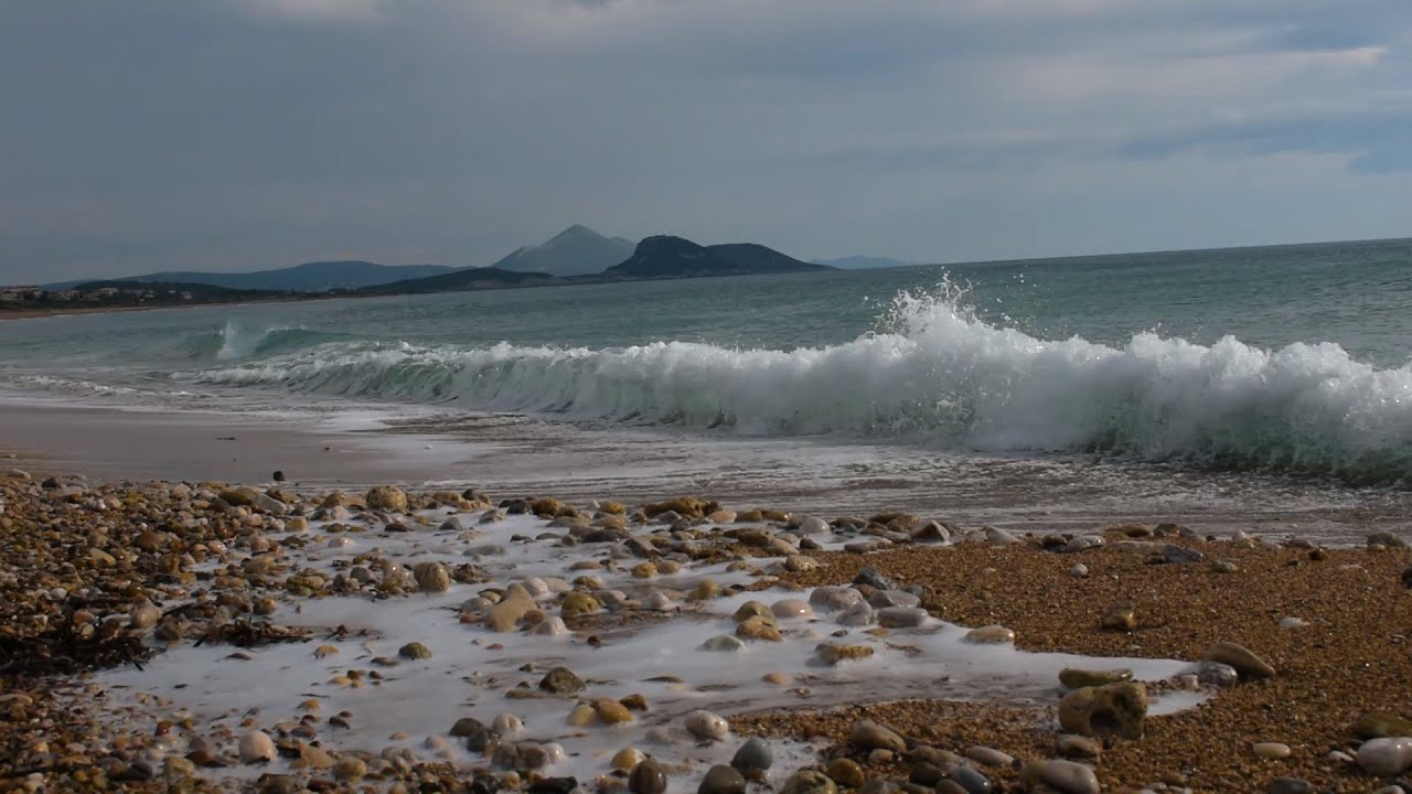 Ionian Sea Relaxing Wave Sound | The Most Beautiful Beach in Greece | HD 1080p