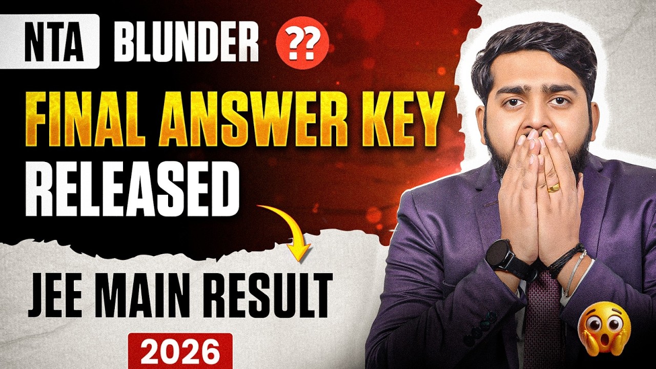 JEE Main 2026 Final Answer Key Out + Result Update