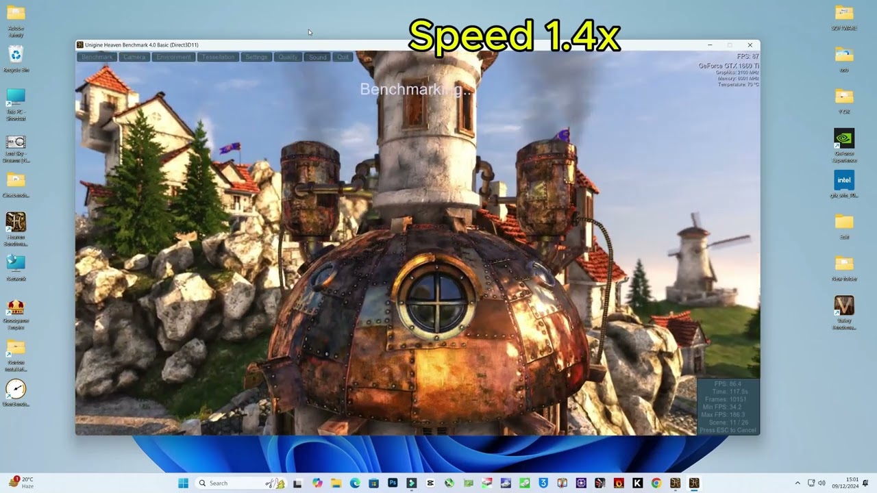 MSI GTX 1660 Ti Heaven Benchmark