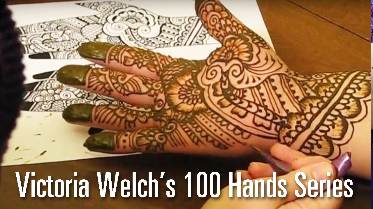 Indian Arabic Fusion Bridal Henna Design : Victoria design by Heather on Jess