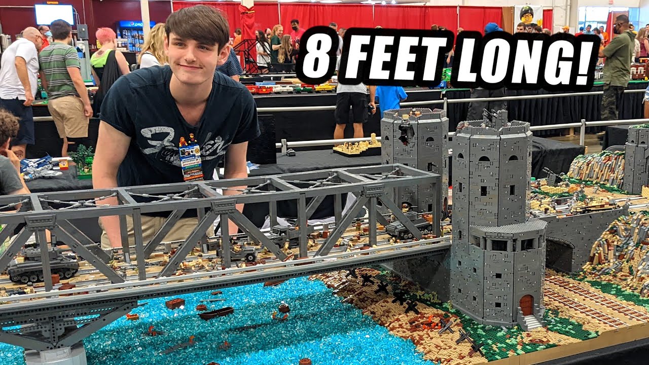 Huge LEGO WWII Bridge at Remagen Battle
