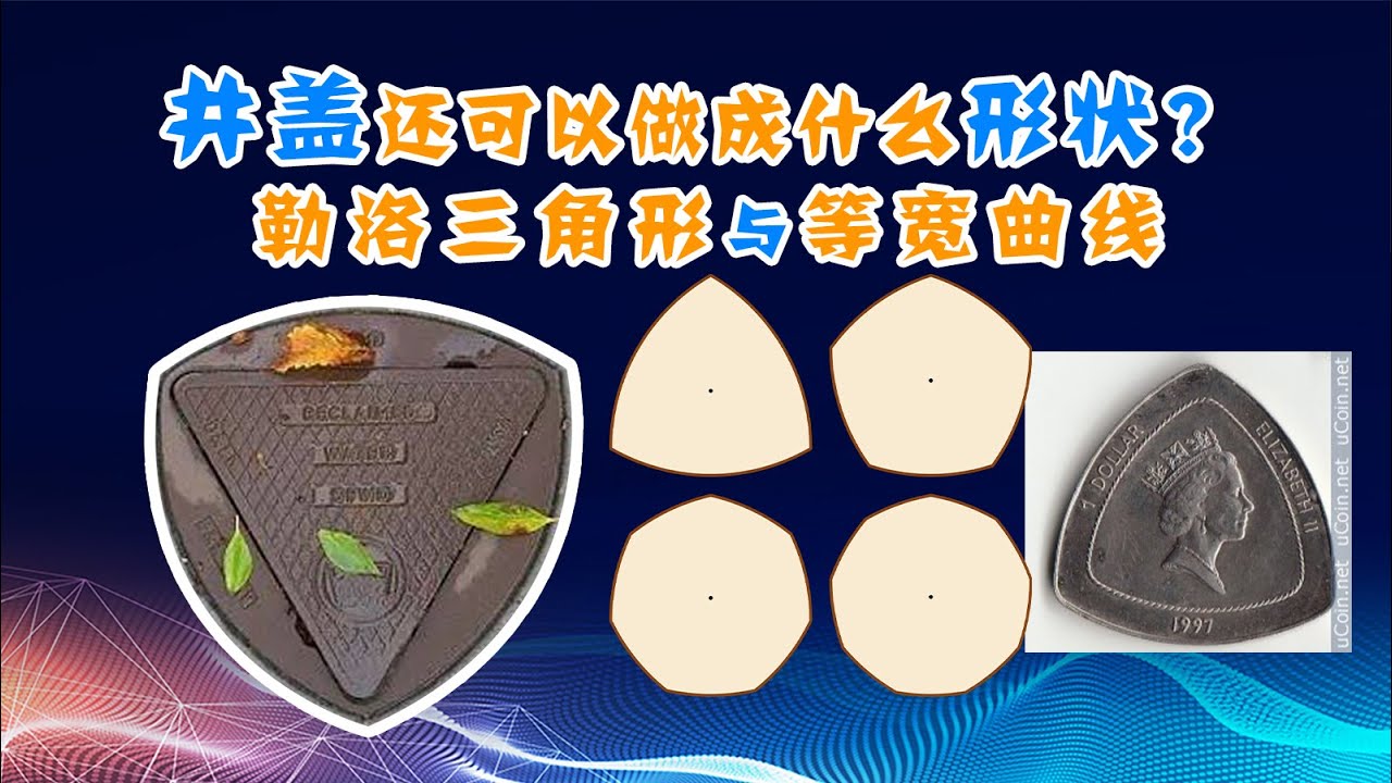 见过三角形的硬币和井盖吗？方孔钻头什么原理？勒洛三角形与等宽曲线（更正版）