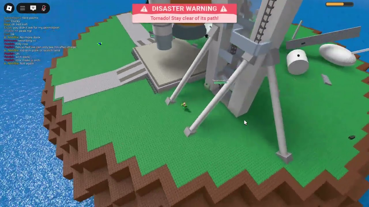 Natural disaster survival but if I die the video ends