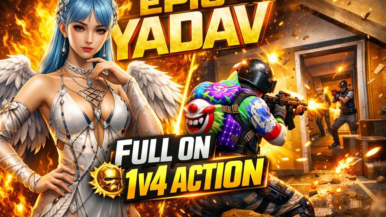 🔴1v4 CLUTCH LIVE EPICYADAVGAMING RANK PUSH INSANE HEADSHOTGAMEPLAY