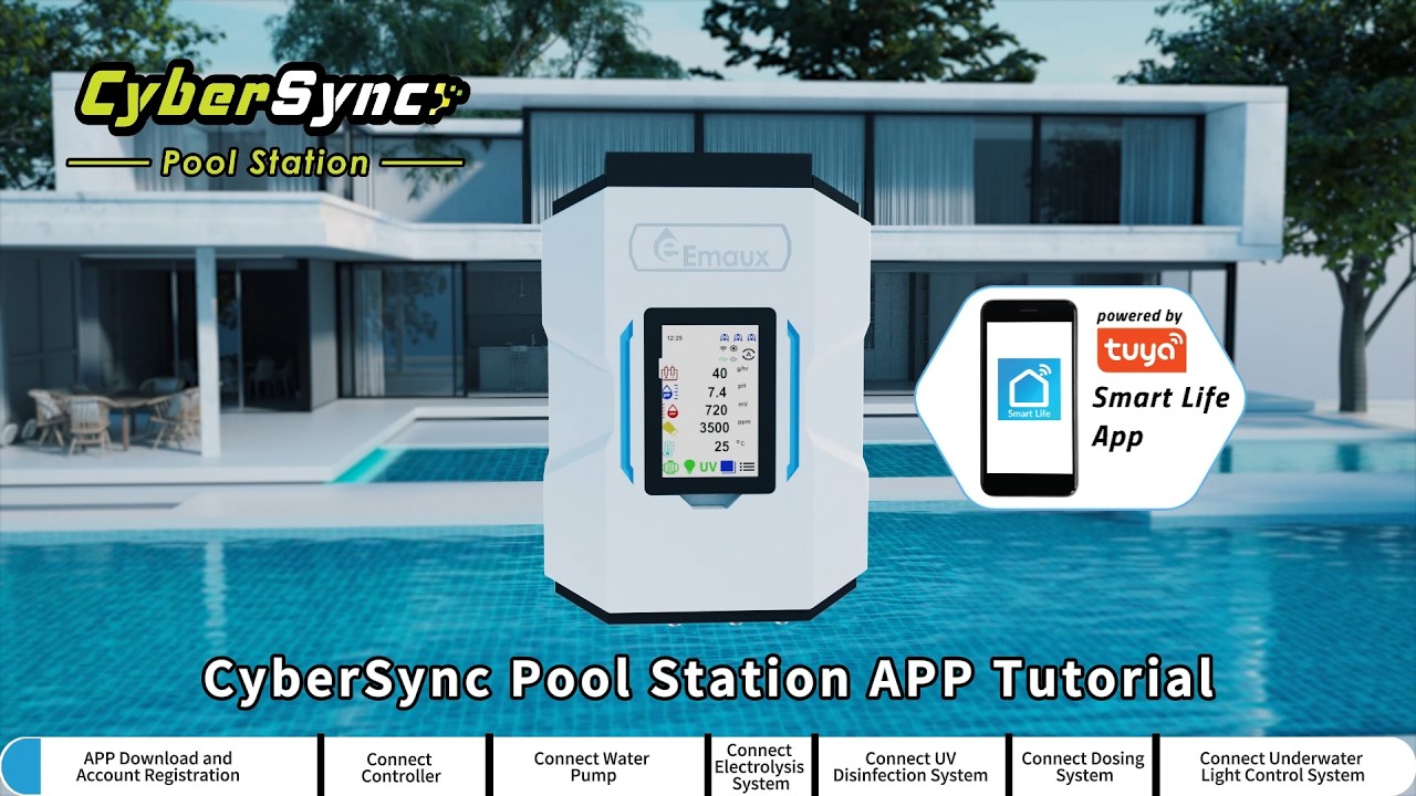 CyberSync Pool Station APP setup tutorial video (English version)