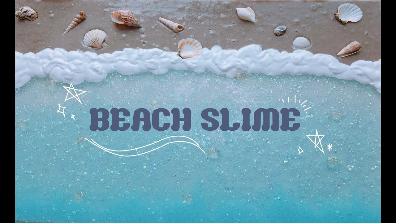 No talking asmr : Crystal clear beach themed slime🌊