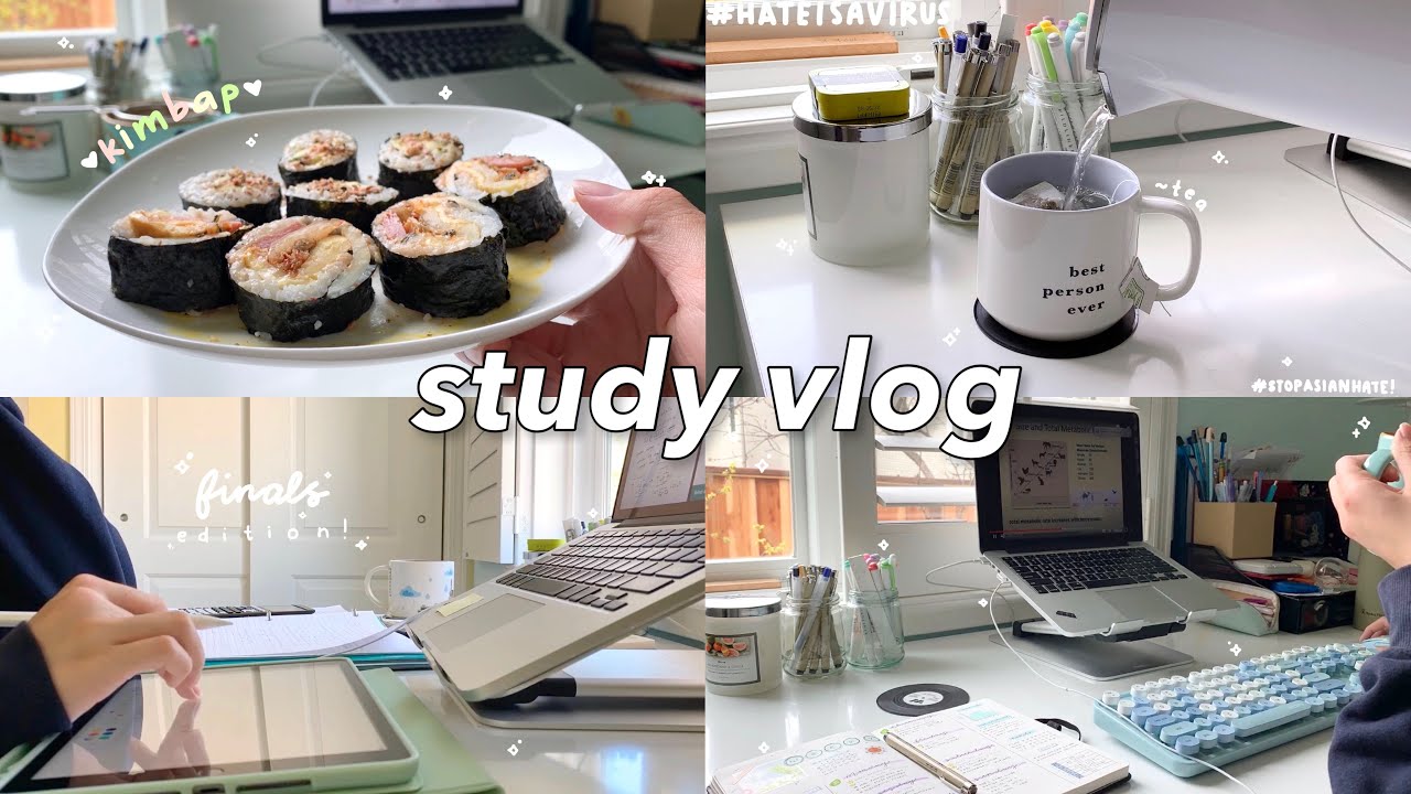study vlog: cramming for winter finals 2021 ☁️📚 #stopasianhate