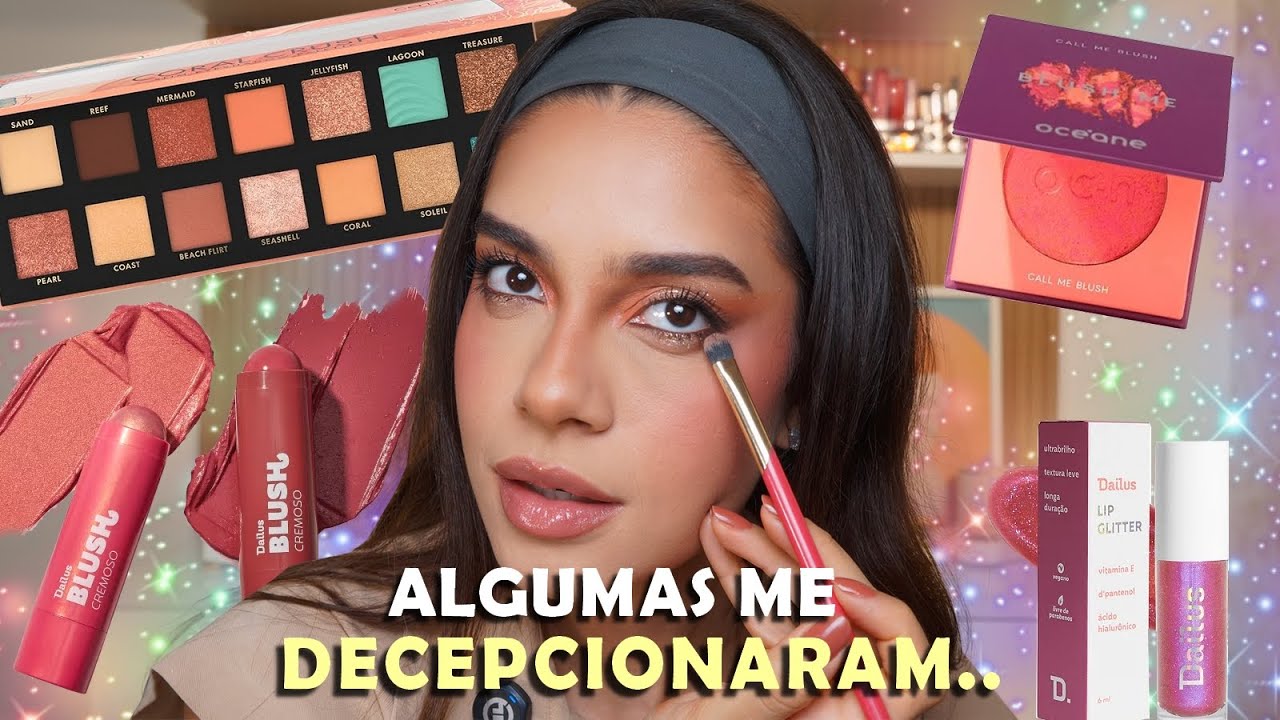 NOVAS CORES de BLUSH DAILUS, PALETA CORAL CRUSH CATRICE, BLUSH HOT PINK da OC&Eacute;ANE e muito mais!!