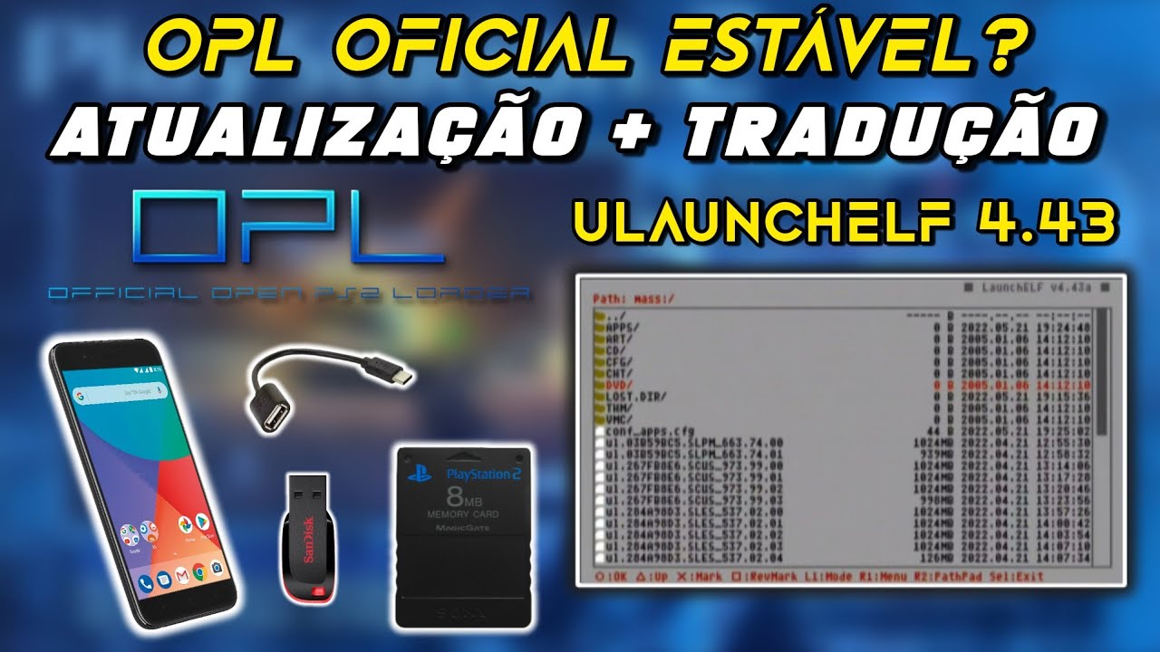 A MELHOR VERSÃO DE OPL!? COMO ATUALIZAR! CONFIGURAÇÃO COMPLETA + TRADUÇÃO, PELO CELULAR!