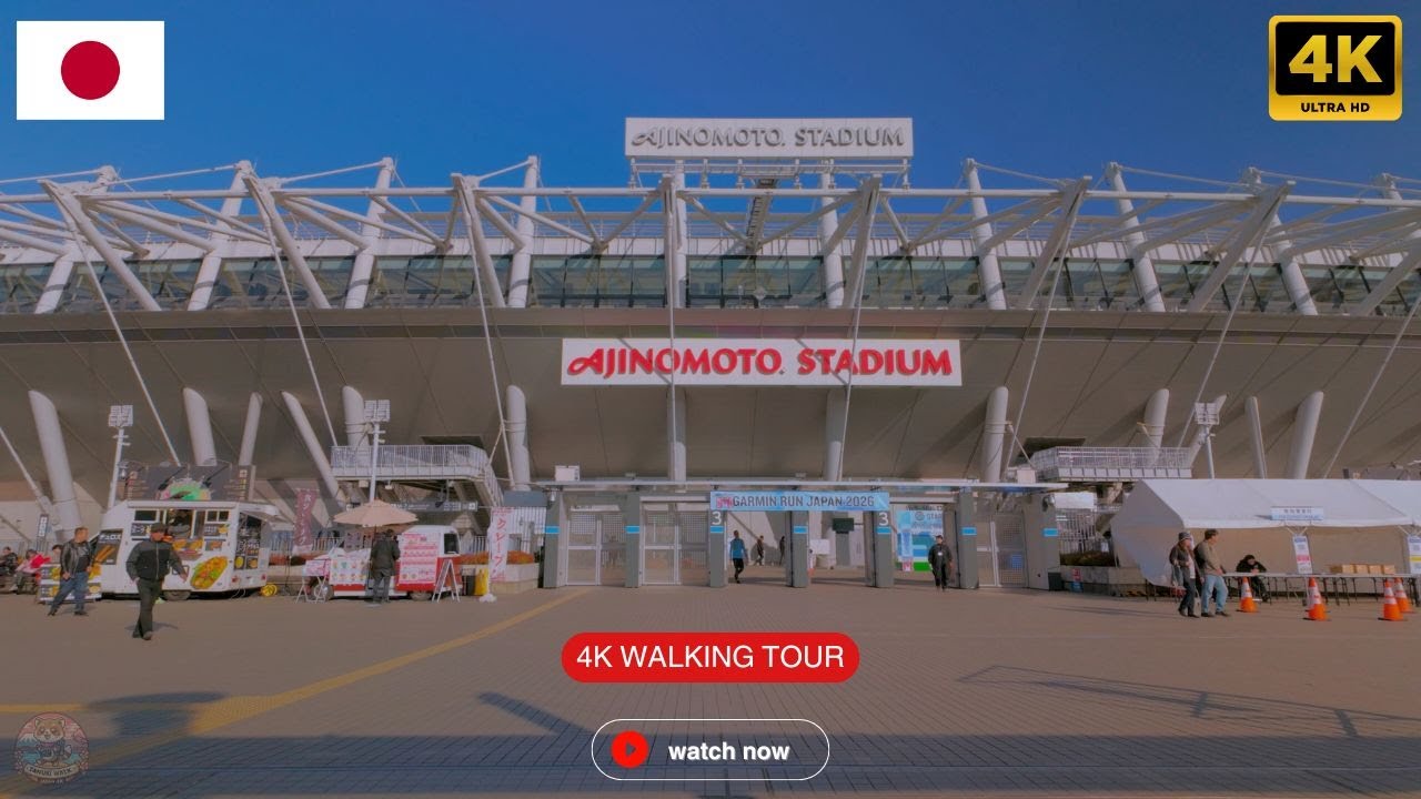 Tokyo Day Walk | From Ajinomoto Stadium to Jindai Botanical Garden | Japan Walking Tour 4K UHD