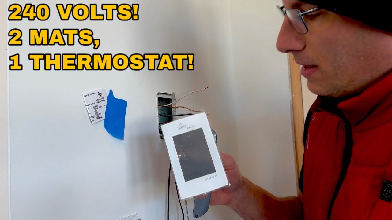 Как установить термостат для теплого пола NuHeat/Ditra Heat 240 В