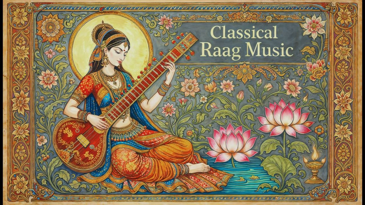 Peaceful Raag Bageshri 🌿 Relaxing Indian Raga for Meditation, Yoga & Inner Healing | Sitar Music