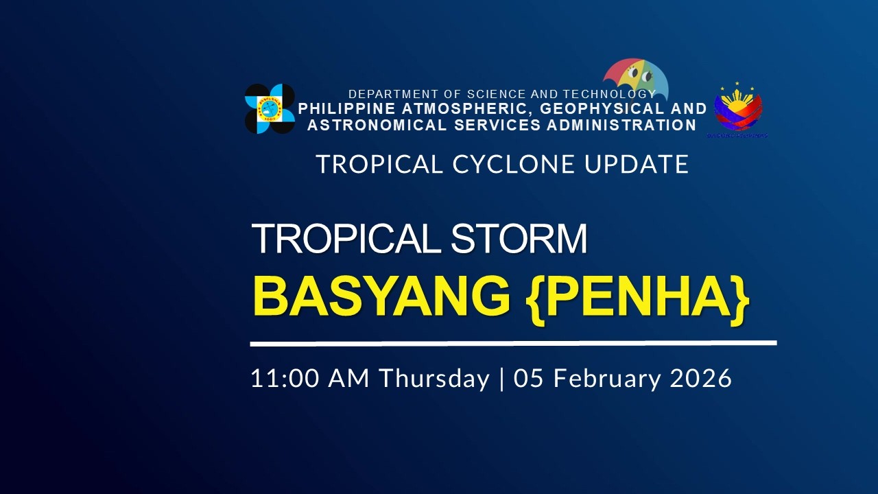 Press Briefing: Tropical Storm BASYANG {PENHA} issued at 11:30 AM | February 5, 2026 - Thursday