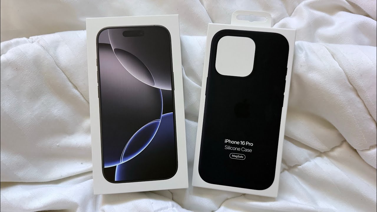 Распаковка iPhone 16 Pro и силиконового чехла! (Чёрный титан) — Apple Intelligence