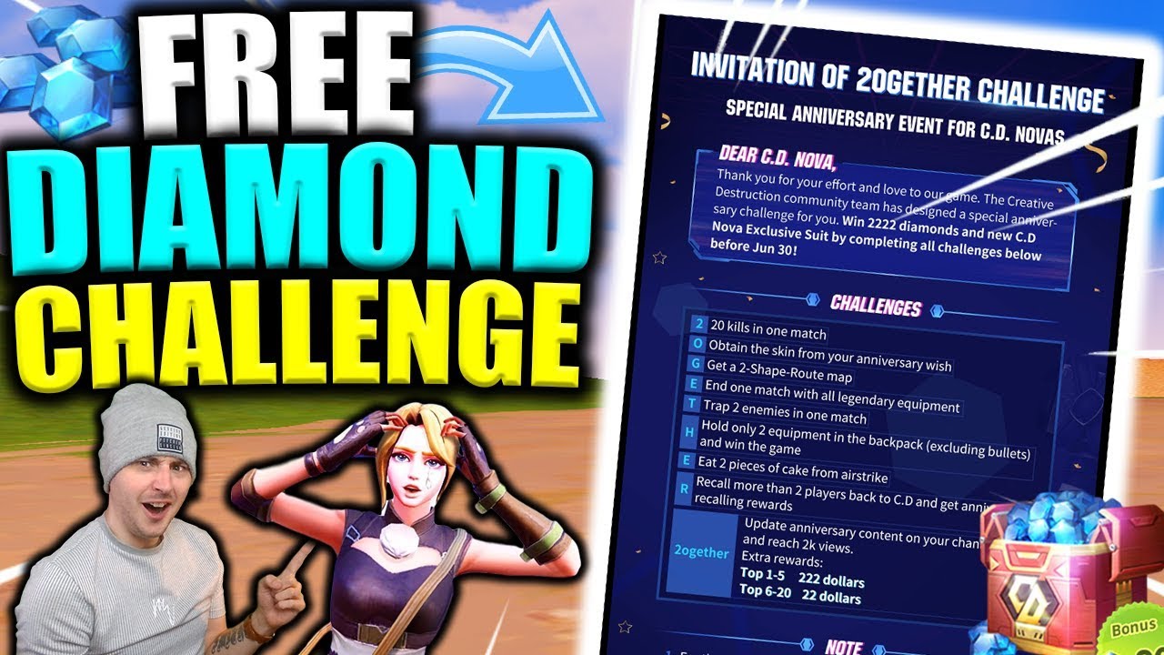 💎FREE DIAMOND CHALLENGE💎 2 Year Anniversary | Creative Destruction