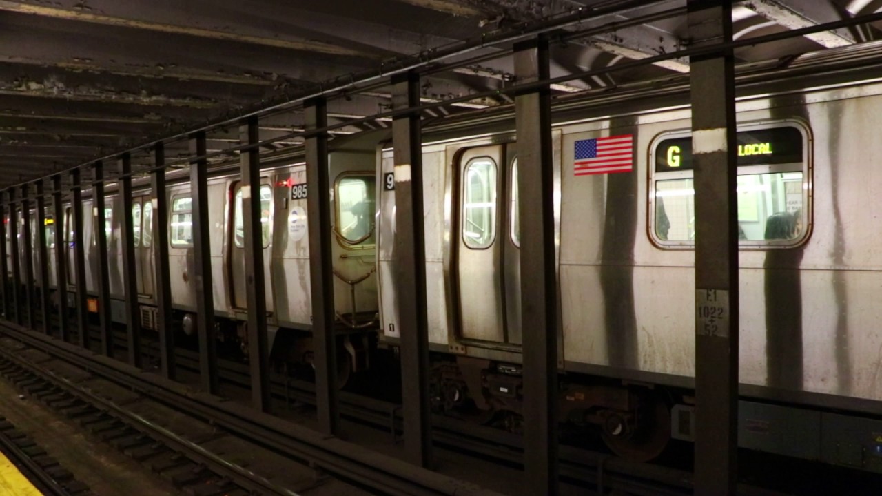 MTA New York City Subway : Court Square Bound R160A G Train @ Myrtle-Willoughby Avenues