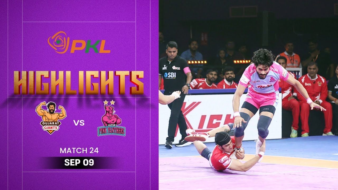 Pro Kabaddi Highlights: #GujaratGiants vs #JaipurPinkPanthers | September 8 | PKL Season 12