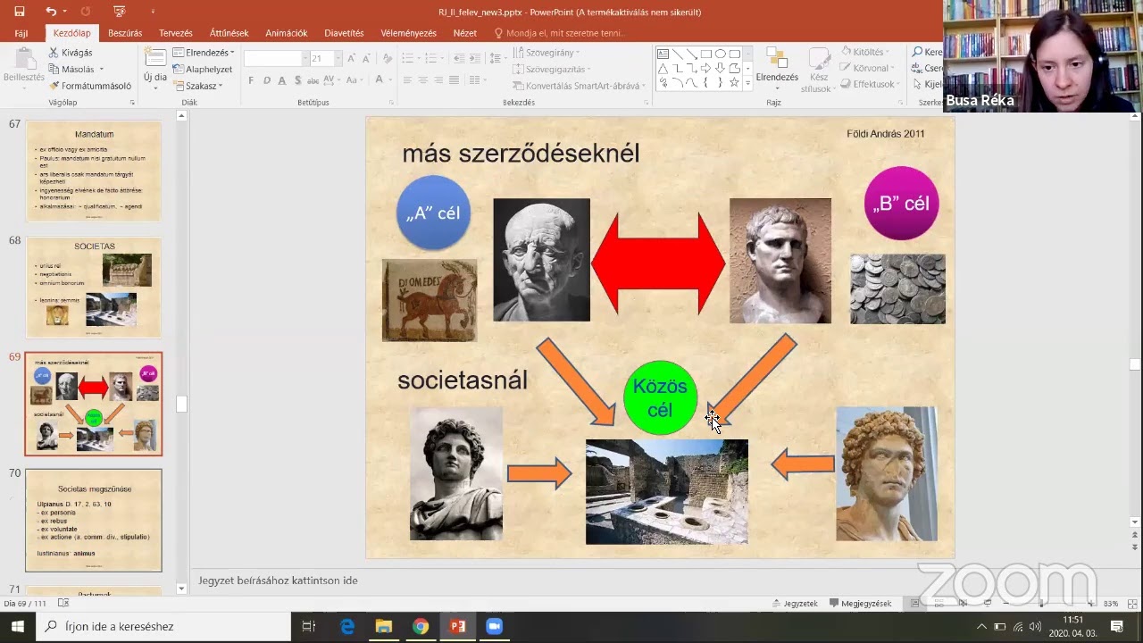 Római jogi előadás
