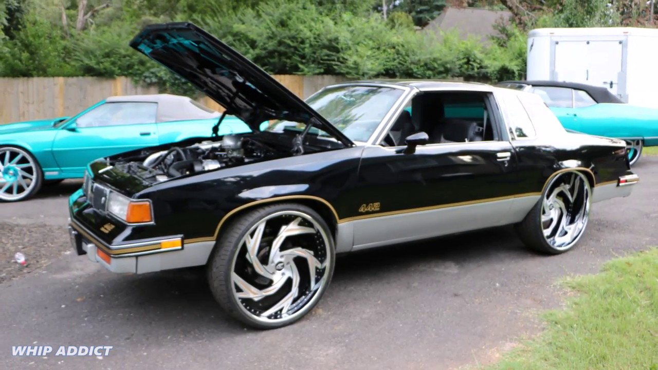 WhipAddict: The Hardest 442 GBody Cutlass, Procharged Big Block, tucked Amani Forged Costola 26s!