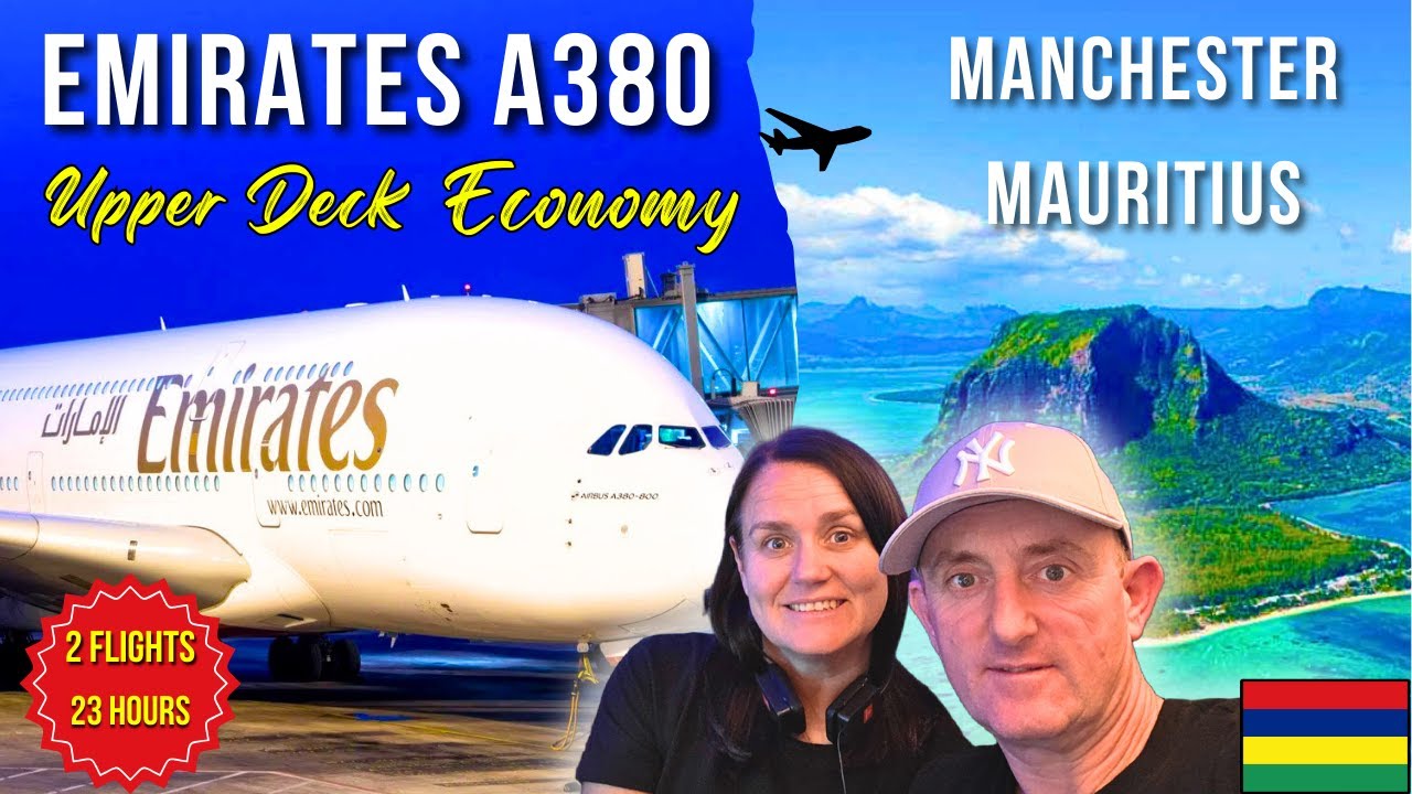 Верхняя палуба Emirates A380 на Маврикий | 23-часовой полет в день