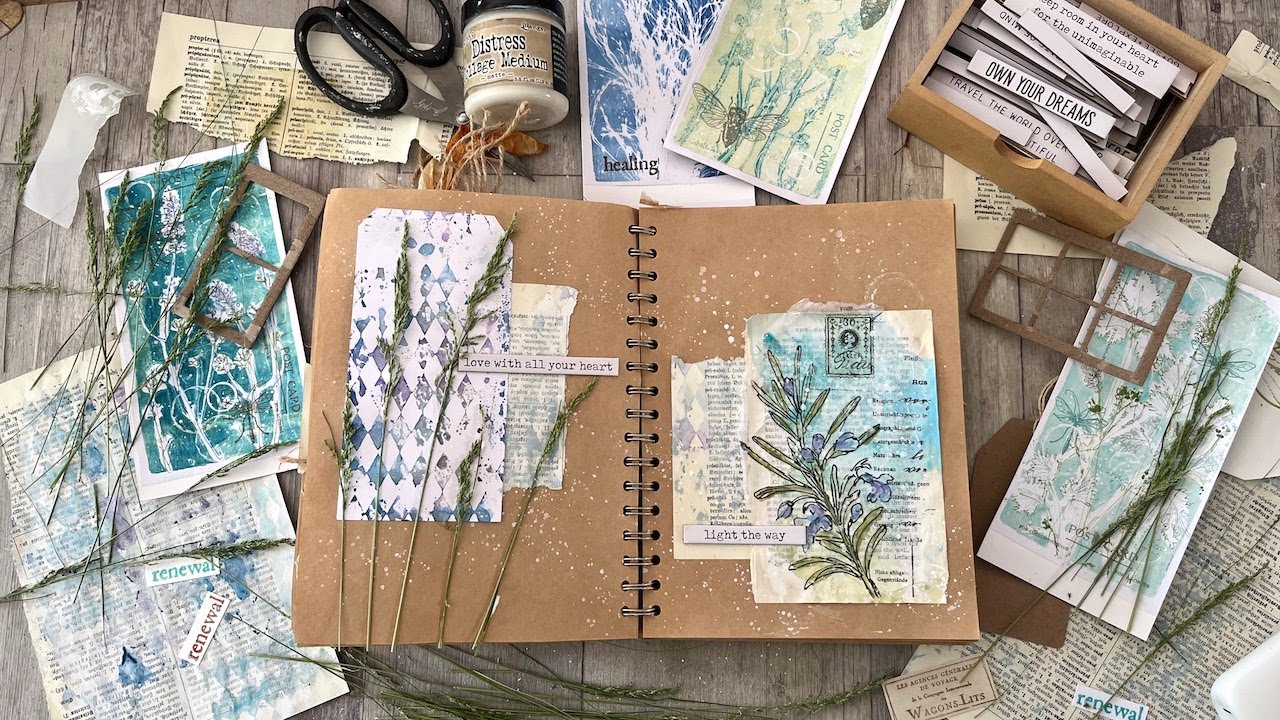 A few minutes of fun - journal pages with scraps