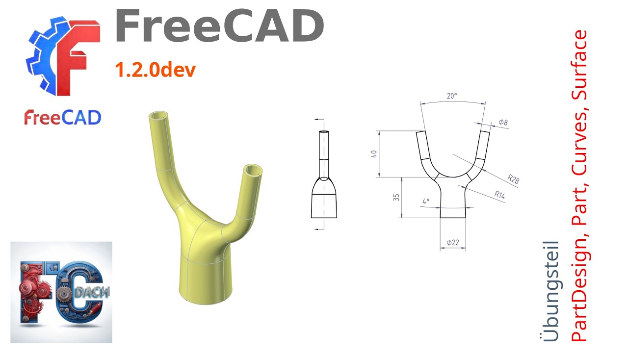FreeCAD 1.2.0dev - Übungsteil Ein- und Umsteiger