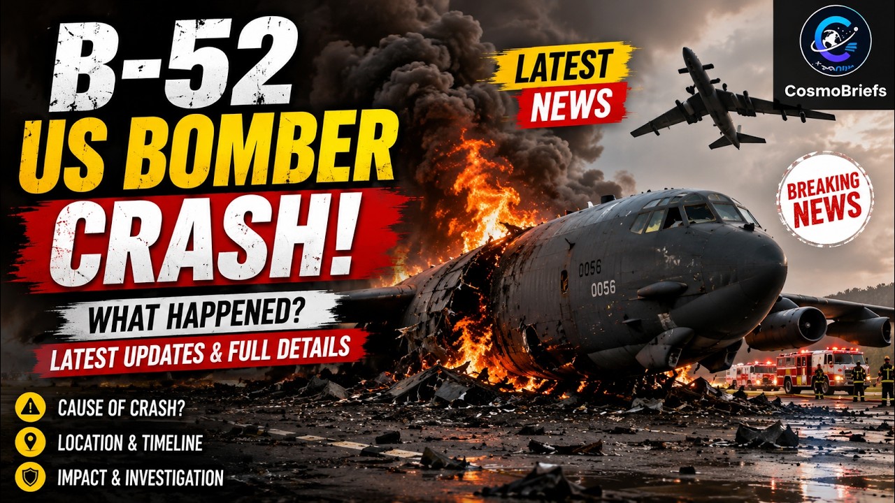 US B-52 Bomber CRASHES! 😱 |  Latest News, Cause & Investigation