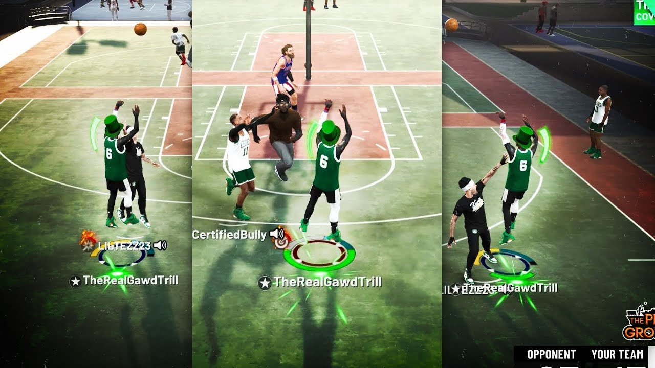 MY SHARPSHOOTING SHOTCREATOR SHOOTS ALL GREENS AT THE PARK 😳 THIS IS THE BEST BUILD ON NBA 2K19