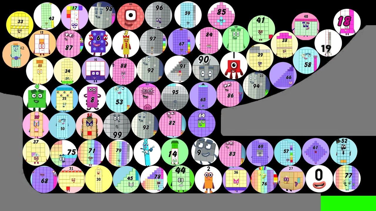 100 NUMBERBLOCKS - ONE Champion🏆🏆 || Algodoo Marble Race